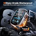 CASENED Tempered Glass Protective Case for Apple iWatch Ultra 2 / Ultra 49mm Transparent – Ultra-Thin, Scratch-Resistant gallery image