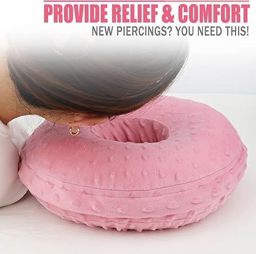 Vista 129 de Almohadas de perforación de oreja para dormir de lado con orificio para la oreja, almohadas de perforación CNH, soporte para aliviar el dolor