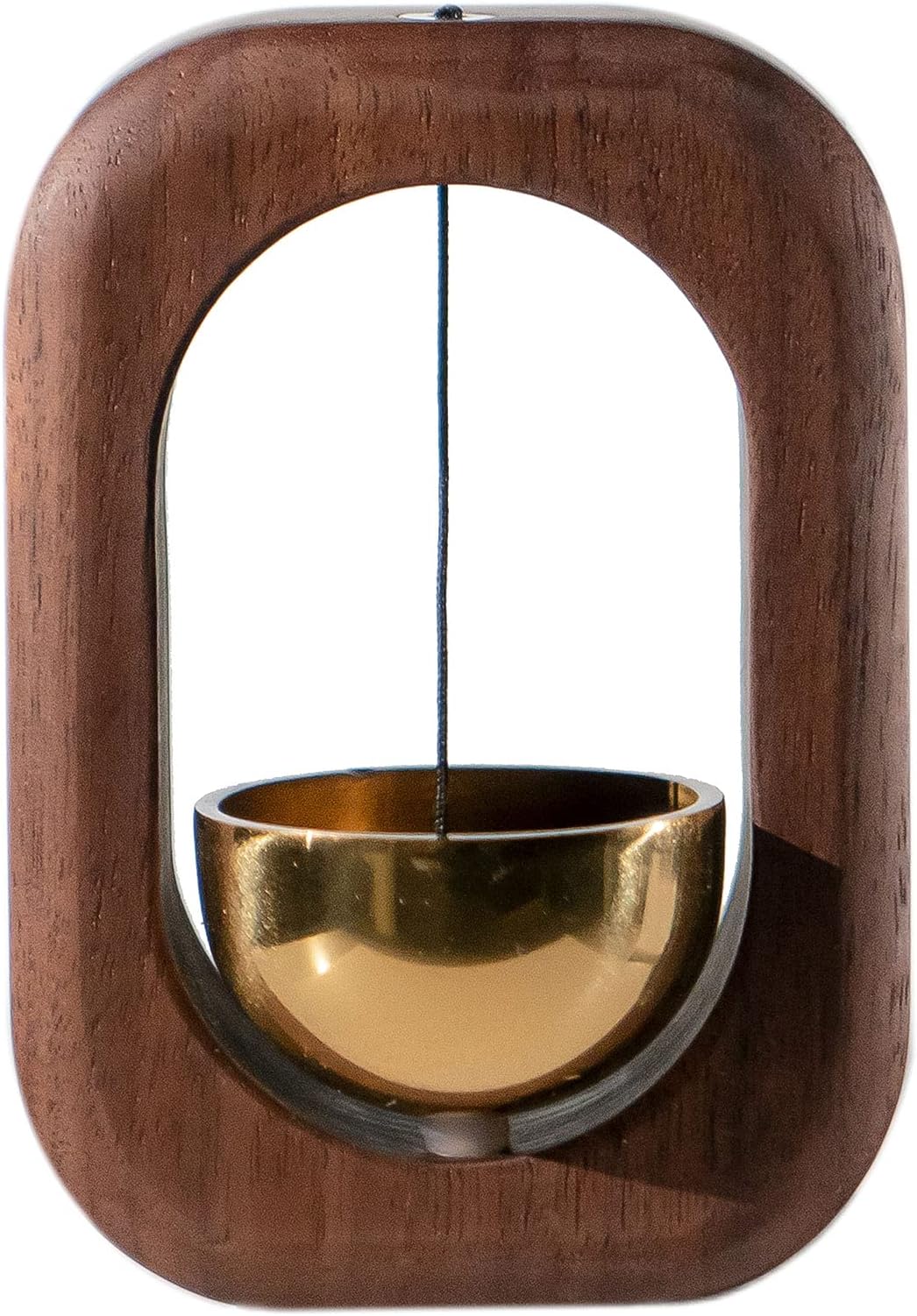 TREELFShop Owner Bell for Door Opening Magnetic Wooden Doorbell Wind Chime for Refrigerator, Room, Porch, Garden, Backyard, Restaurant, Home Garden Wind Chime (Walnut-Rectangular)