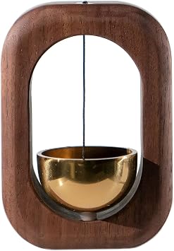 Magnetic Shopkeepers Bell Wood Doorbell Chime for Refrigerator, Room, Porch, Garden, Backyard, Restaurant,Door Chimes When Door Opens Housewarming Gift(Walnut)