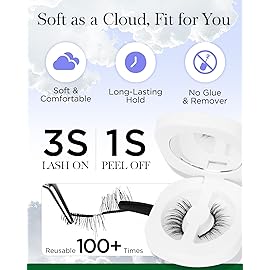 BEYELIAN Magnetic Eyelashes with Applicator Kit, Upgrade Soft Magnetic Lashes Reusable False Eyelashes Natural Look, No Glue Needed Eyelashes for Daily Work Magic-13(Lightweight & Comfortable)