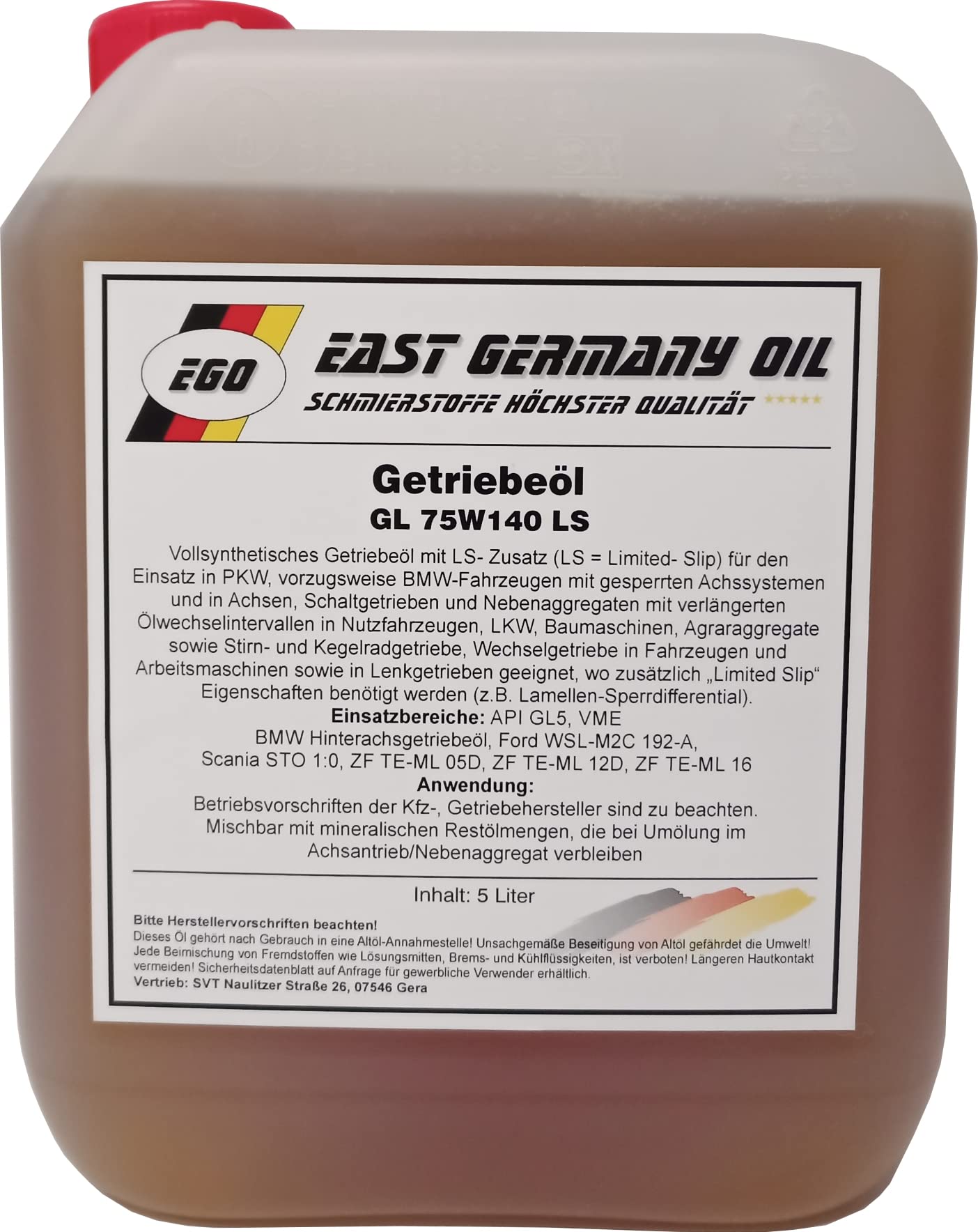 Getriebeöl GL5 SAE 75W140 LS Kanister 5 Liter