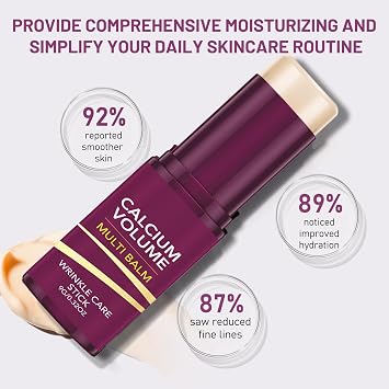 2PCS Calcium Multi Balm, Calcium Volume Multi Balm, Korean Korean Collagen Moisturing Stick, Advanced Wrinkle Core Stick, Intensive Repair & Hydrating, Firming Skin, Suitable for Eyes, Neck, Face