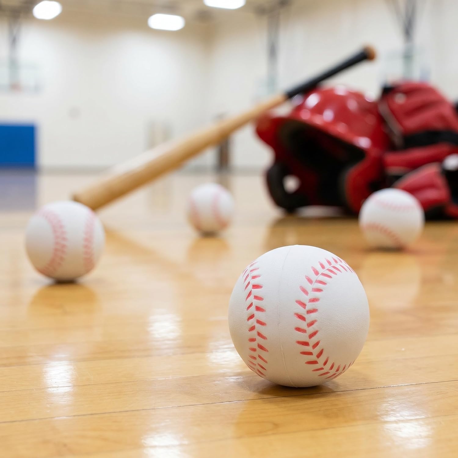 YARNOW 8pcs PU Soft Baseballs for Practice | Sponge Softballs Training Balls Indoor Play | Lightweight Batting Ball Set 2.56 Inch