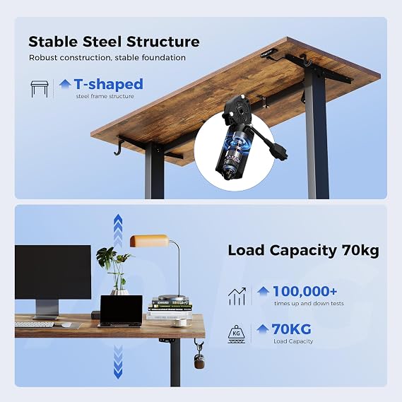 Agilestic Electric Standing Desk, 2 Memory Buttons, 160x60cm
