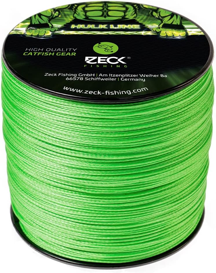 ZECK Hulk Line 0.55 mm 50kg 400 m, Braided Line for Fishing For Catfish Fishing Line – Fishing Line, Green Fishing Line