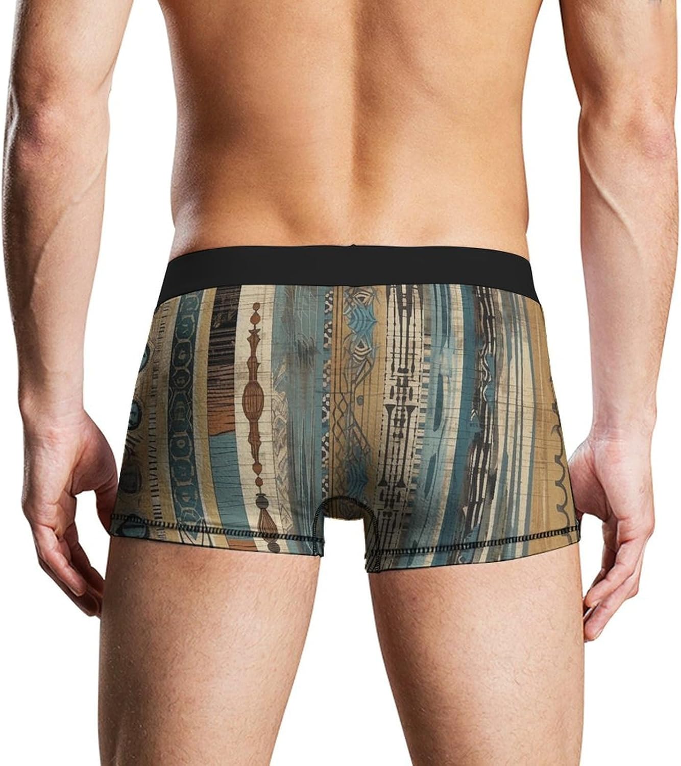 Pillars And Totems Mens Boxer Briefs Short Breathable Underwear Trunks Soft Moisture-Wicking Boxer Shorts Novelty Underpants XL White