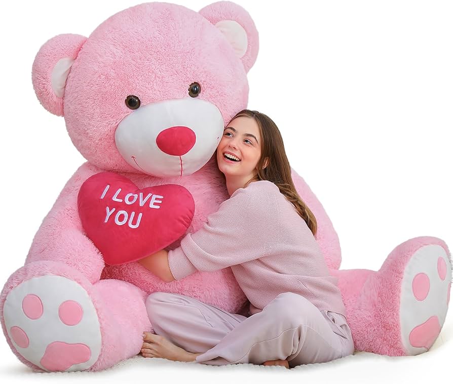 Amazon.com: MaoGoLan Giant Teddy Bear 5ft - I Love You Red Heart
