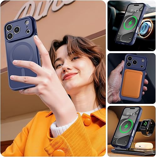 Vista 404 de MOCCA - Funda magnética resistente para iPhone 11 de 6.1 pulgadas, compatible con MagSafe, protector de pantalla de vidrio + protector de lente