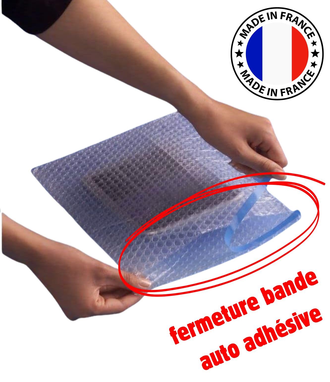 Lot de 100 sachets bulles d’air 10 mm – Fermeture adhésive rabat colle forte – Triple épaisseur antichoc – Protection Sécurité renforcée envoi et expédition produits fragiles. (150 X 200 mm)