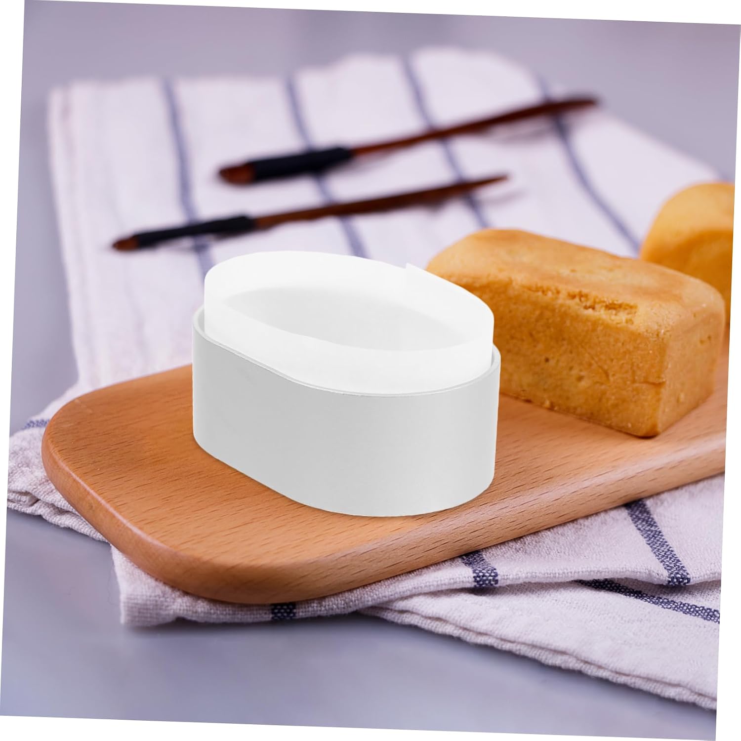 1set Non-stick Baking Molds Wrapper Oval Cake Molds for Baking Cheese Cake of Parchment