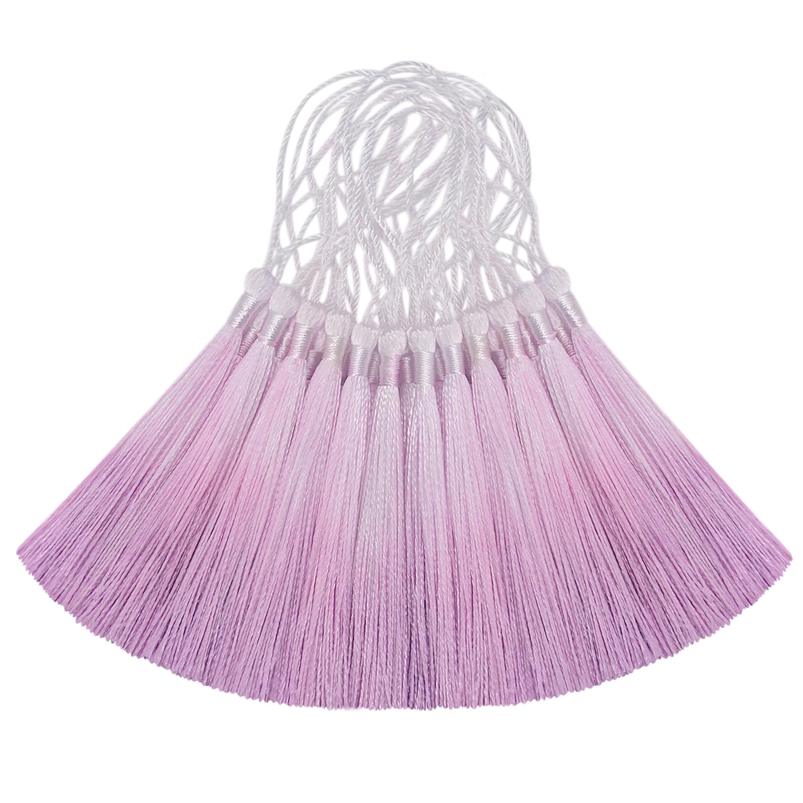 50PCS Mini Silk Tassel for Craft DIY Bookmark Cute Jewellery Making Beaded, Girl Earring, Keyring, Graduation, Small Key