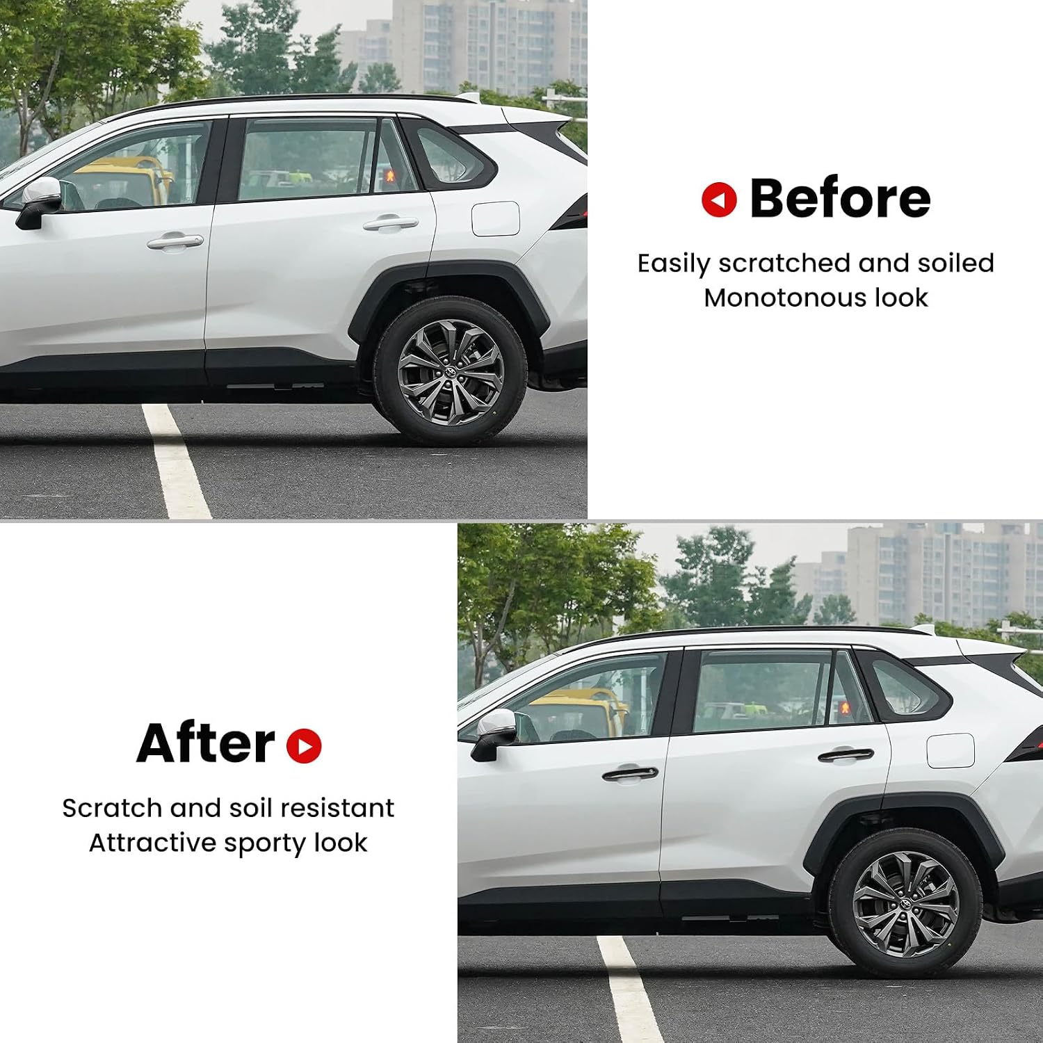 Car Door Handle Cover for Toyota RAV4 2020-2025, 4pcs Door Handle Protector for Highlander 2022-2025 Wildlander 2020-2025 Crown 2021-2025 (Gloss Black)