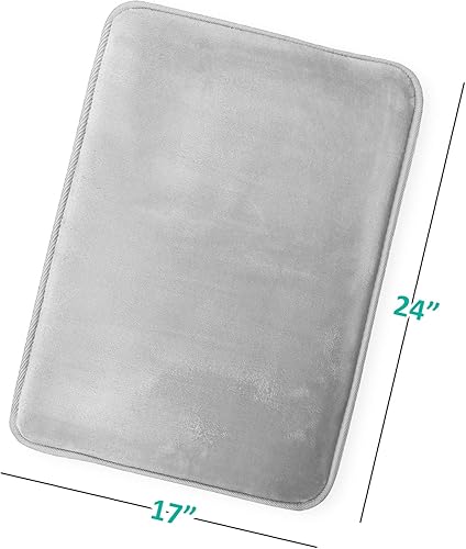 Miniatura 3 de Clara Clark - Tapete para baño, de espuma viscoelástica, terciopelo y felpa ultra suave, antideslizante, lavable a máquina y de secado rápido, de 17