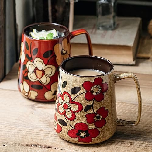 Vista 11 de Taza de café de cerámica de 24 onzas, taza de café con leche, taza de té para cacao, capuchino, latte, cereales, apta para lavavajillas, microondas