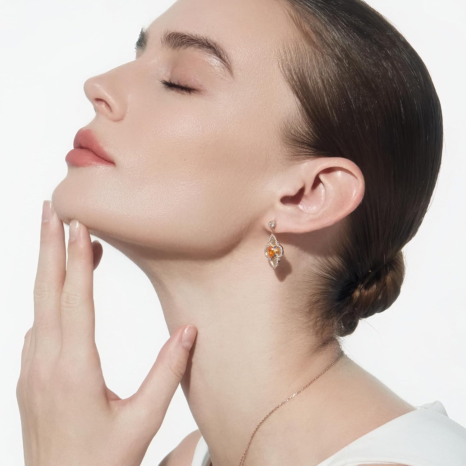 Cicy Bell Four Leaf Clover Dangle Earrings for Women Lucky 18k Gold Plated Cubic Zirconia Trendy Drop Earrings Jewelry Gift - Image 5