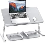 SAIJI Bureau Lap Lap Table de lit pour ordinateur portable, Support pour ordinateur portatif pour lit, Portable Bureau debout léger pour écrire Manger le plancher de canapé pour adultes enfants (20.5"*11.8", Noir)