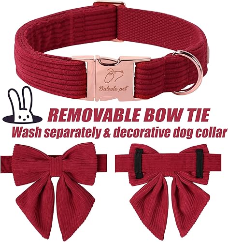 Miniatura 268 de Collar de perro con bandera estadounidense con pajarita, collar patriótico para perros pequeños, medianos y grandes, talla XS