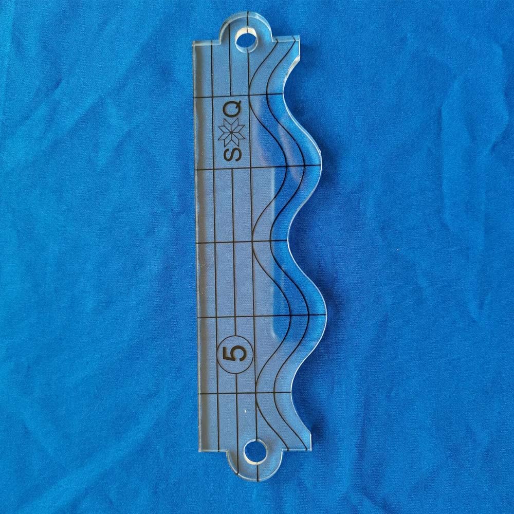 YICBOR Free Motion Quilting Template Series 5 with Quilting Frame for Domestic Sewing Machine (TK+SQ)