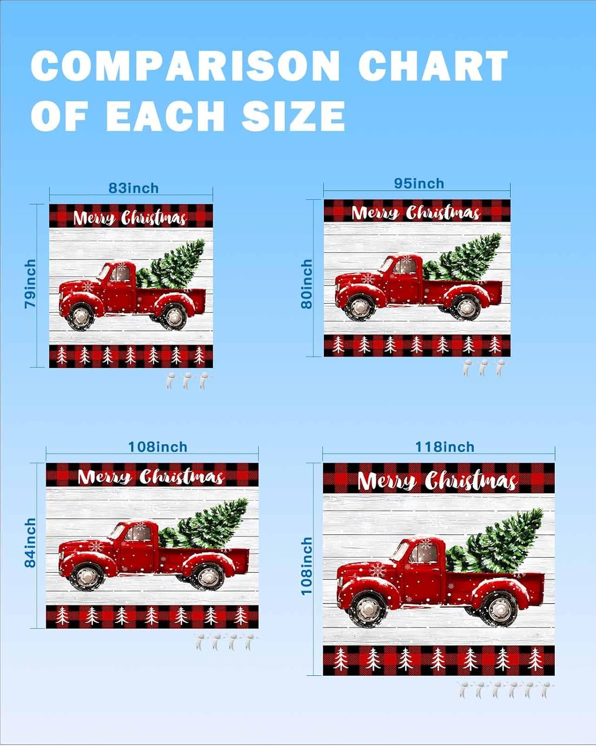 Beach Blanket, Merry Christmas Retro Red Truck Carrying Xmas Tree Beach Mat 95"x80" Large Picnic Blanket,Sandproof Waterproof Outdoor Beach Blankets for Travel Camping Hiking Beach Vacation