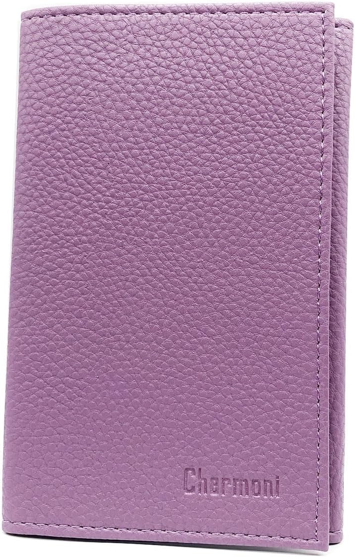 Car Document Holder – 3-Fold Shape – Driving Licence Wallet – Car ID Card Insurance – Leather – 14.5 x 9 cm, Grained Taro Mauve, Taille unique, Classic