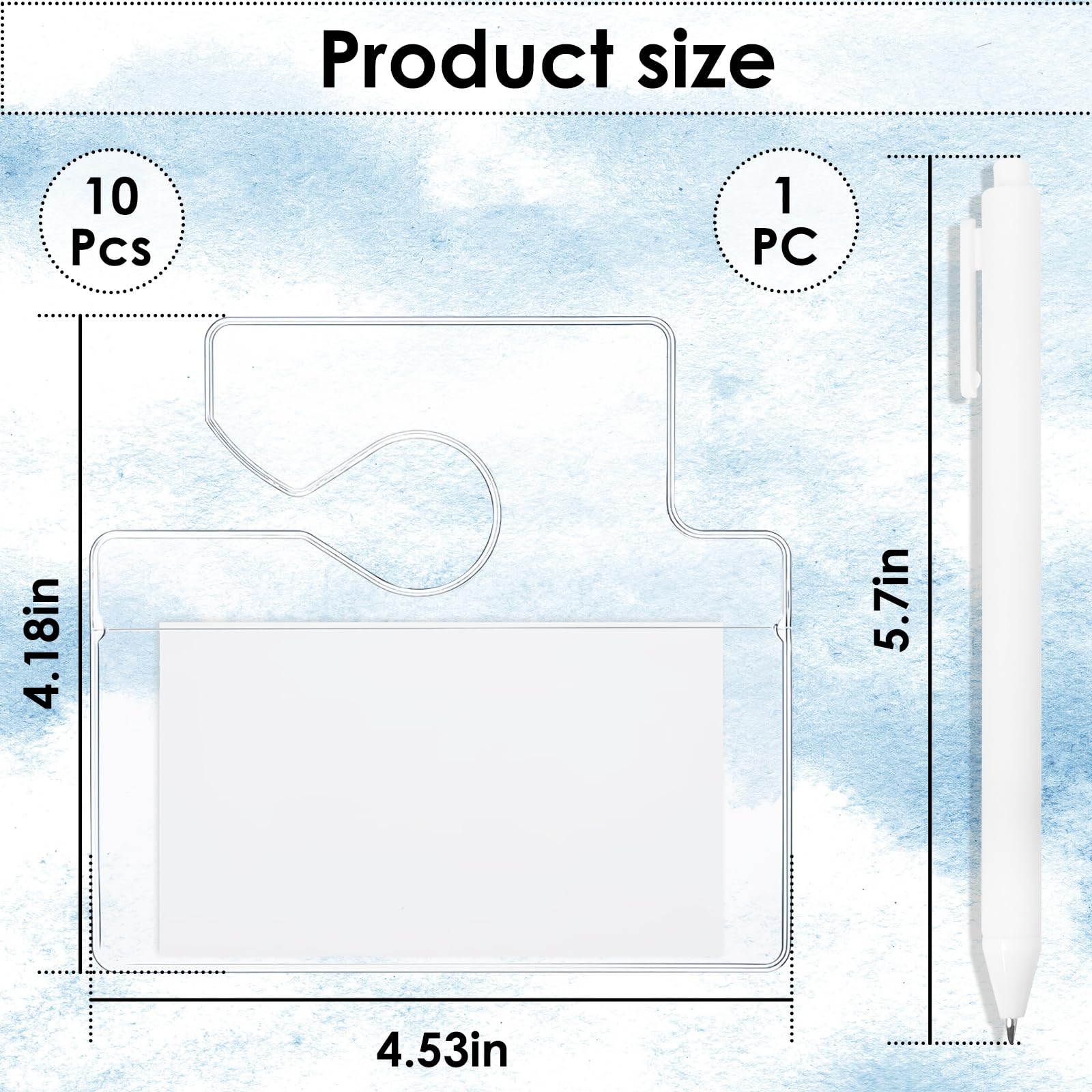 Pack De 10 Soportes Transparentes Para Permisos De Estacionamiento - Colgadores Para Espejo Retrovisor De PVC