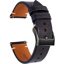 SEURE Quick Release Watch Band,Vintage Vegetable tanned leather Straps 18mm 19mm 20mm 21mm 22mm 24mm Replacement Bracelet for Men Women