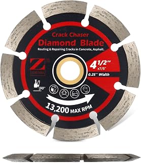 4.5" Diamond Crack Chaser Blade 1/4" V-Groove for Concrete Asphalt Repair - Angle Grinder 7/8" Arbor CraftyourworldwithUs