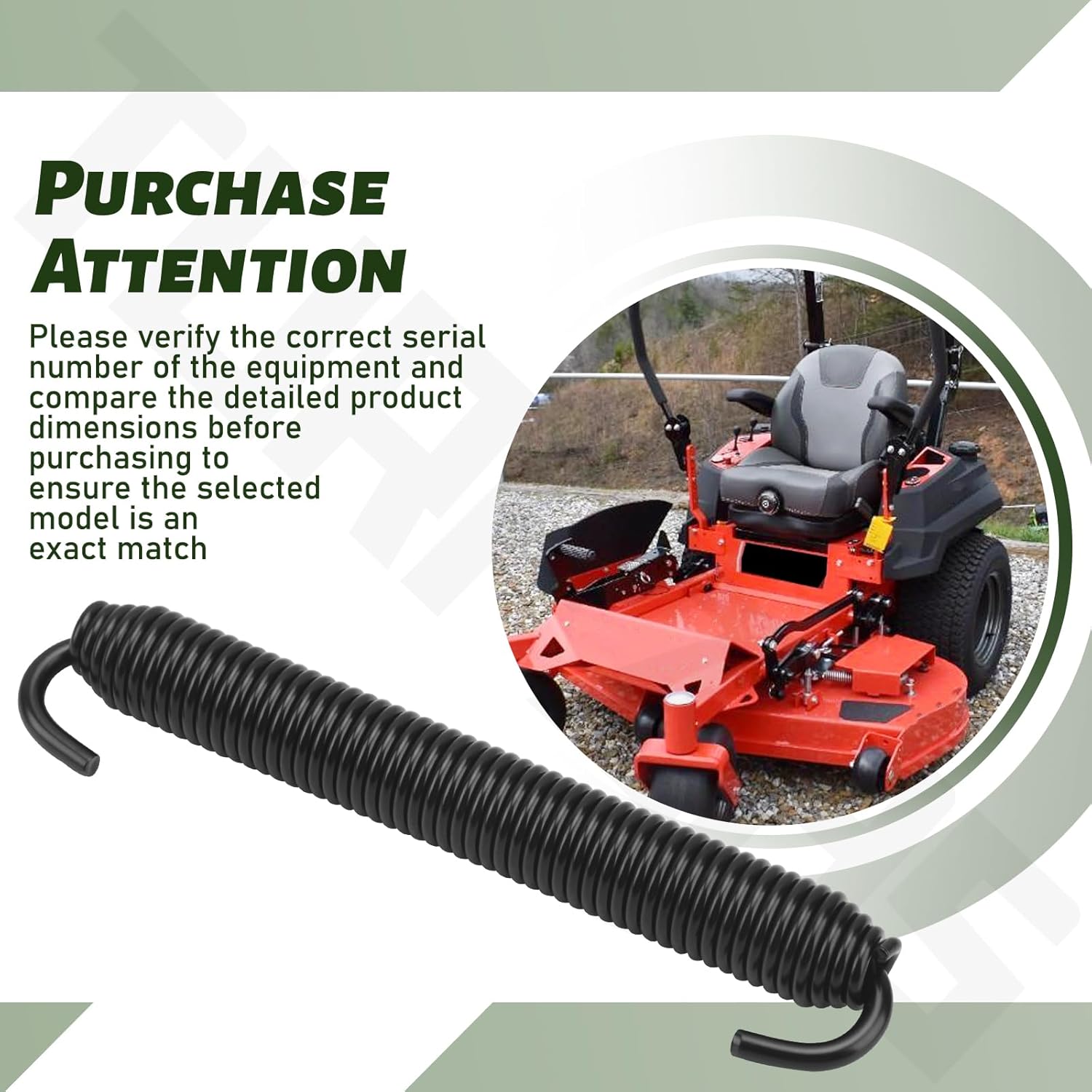 2 Pcs 08300505 Idler Pulley Tensioner Extension Spring Compatible with Ar-iens Gra-vely Lawn Mower 991075 991085 991073 991074 991086