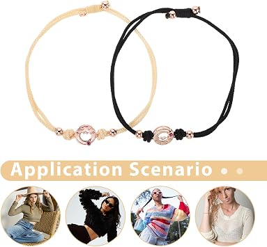 Bracelets Wristbands Vibration Sensing Adjustable Couple Alloy Rope