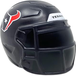Party Animal NFL Jumbo Squeezymates Helmet Houston Texans Squeezy Helmet Figurine, Team Colors, 4" Tall