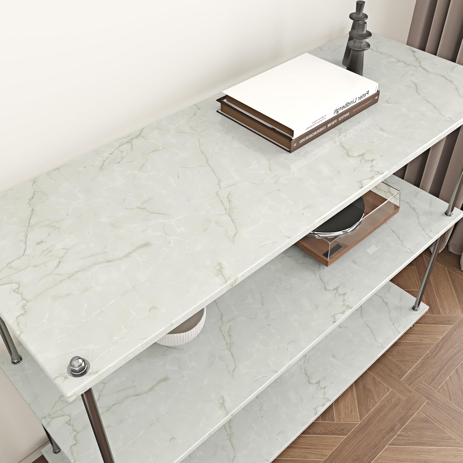 Grey Green Marble Contact Paper Peel and Stick for Countertops Grey Marble Wallpaper Removable Waterproof Countertop Contact Paper for Cabinets Kitchen Backsplash Shelf Liner Table 15.7"×78.7"