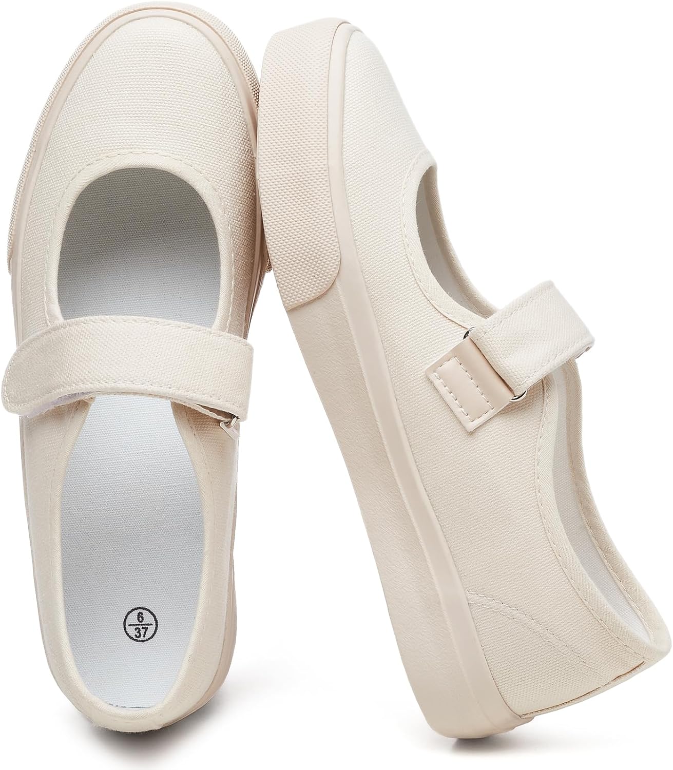 Uoidru Women's Mary Jane Sneakers - Touch Fastener Comfort