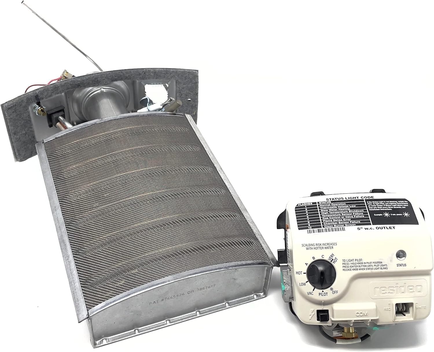 US-Based Supplier – 100346613 The Direct Replacement for 100093967 Ultra Low NOx Water Heater Burner Assembly + Gas Valve Control Part