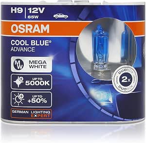 OSRAM H9 12V 65W 5000K 62213CBA Cool Blue Advance Auto Lamps Halogen Headlight 2X