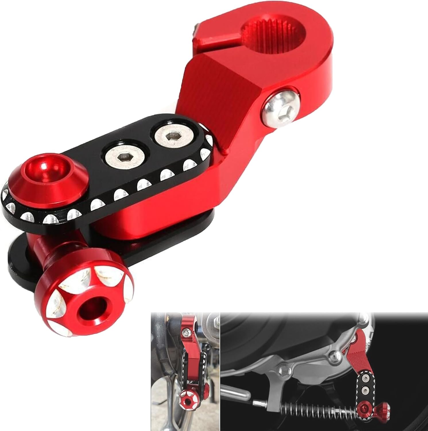 Monkey125 Rear Drum Brake Cam Lever Compatible with Monkey 125 DAX 125 2018-2024 3D CNC Motorcycle Accessories (Red)
