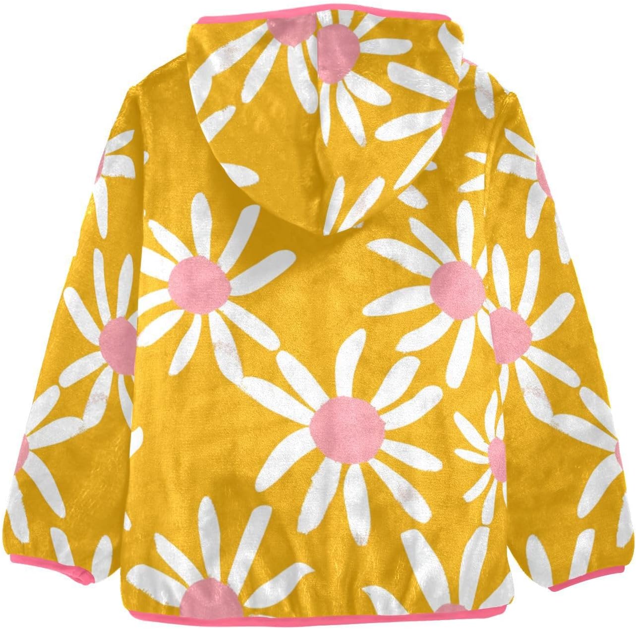 GuoChe White Daisy Petals Yellow Baby Boy Sherpa Jacket