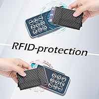 GAEKEAO Portafoglio Uomo Piccolo Portamonete con Protezione RFID slim 8 Porta Carte di Credito mini portafoglio uomo Pelle