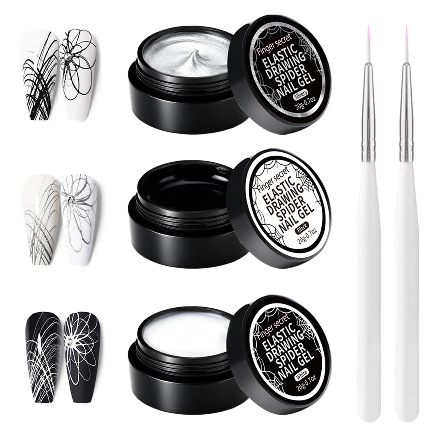 Elastic Drawing Spider Nail Gel - Perfect for Nail Art