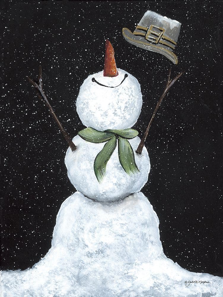 Happy Snowman 11x14 UnFramed Art Print Poster Ready for Framing by Norkus, Julie