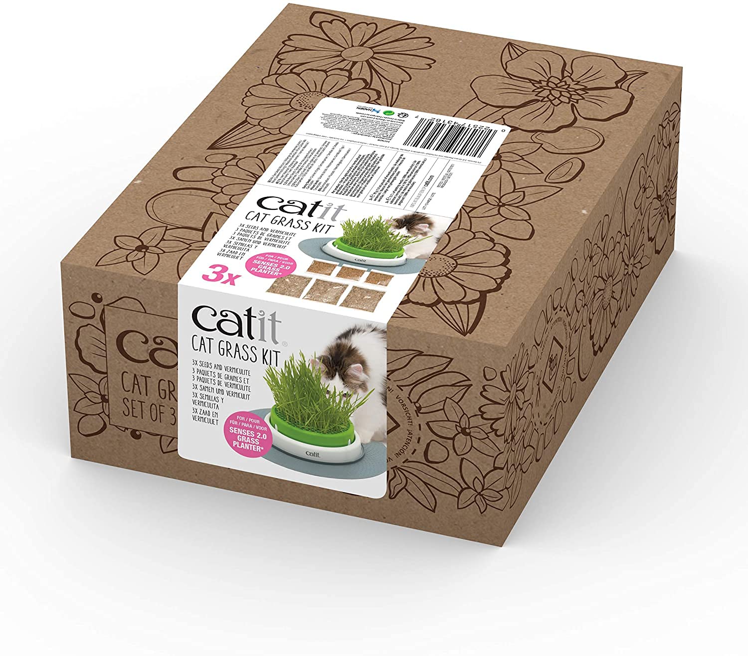 Catit Cat Grass Kit - Set Of 3