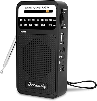 Amazon Com Dreamsky Pocket Radios Battery Operated Am Fm Radio With Loud Speaker Great Reception Earphone Jack Ideal Gifts For Elderly Portable Transistor Radio For Walking Camping Electronics