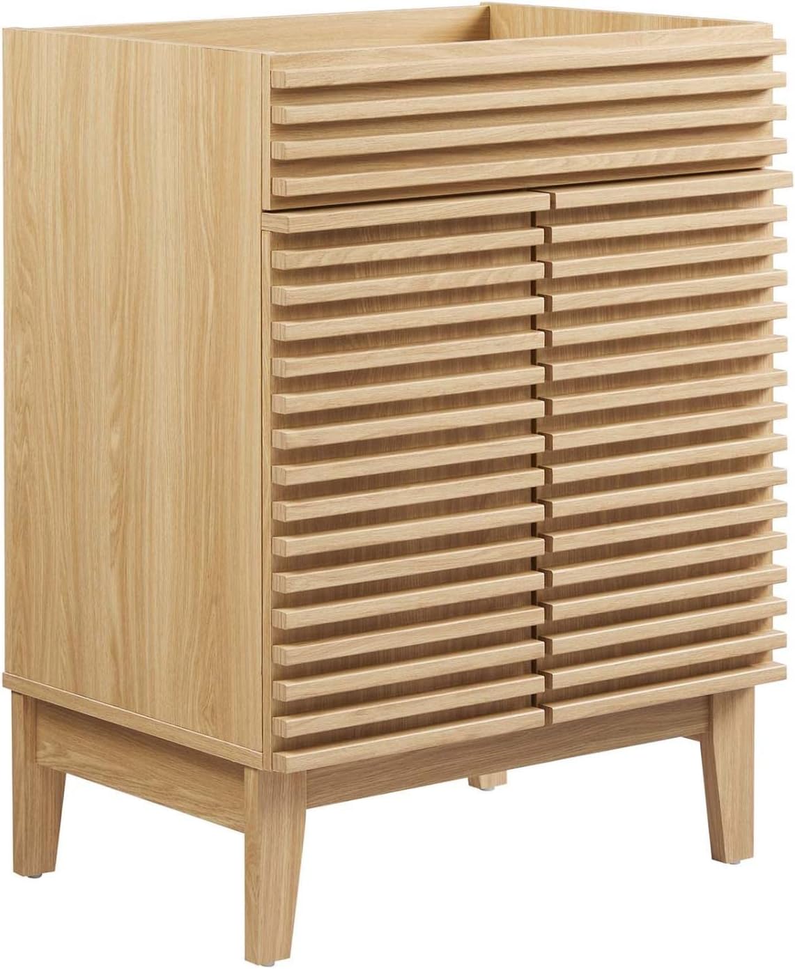 Modway Render Modern Style Wood Bathroom Vanity Cabinet in Oak