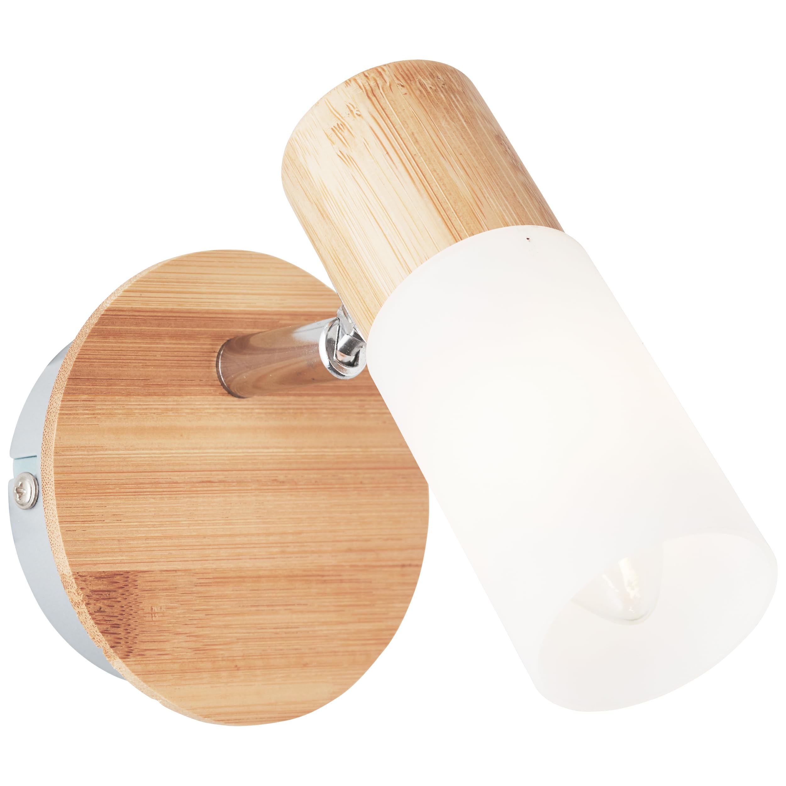 Brilliant Babsan 51410/50 Spotlight, Metal, Plastic, E14, 3.5 W, Light Wood/White