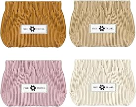 4 Pieces Small Corduroy Lipstick Bag, Travel Corduroy Cosmetic Bag, Portable Travel Storage Bag for Lipstick, Jewelry, Headphones