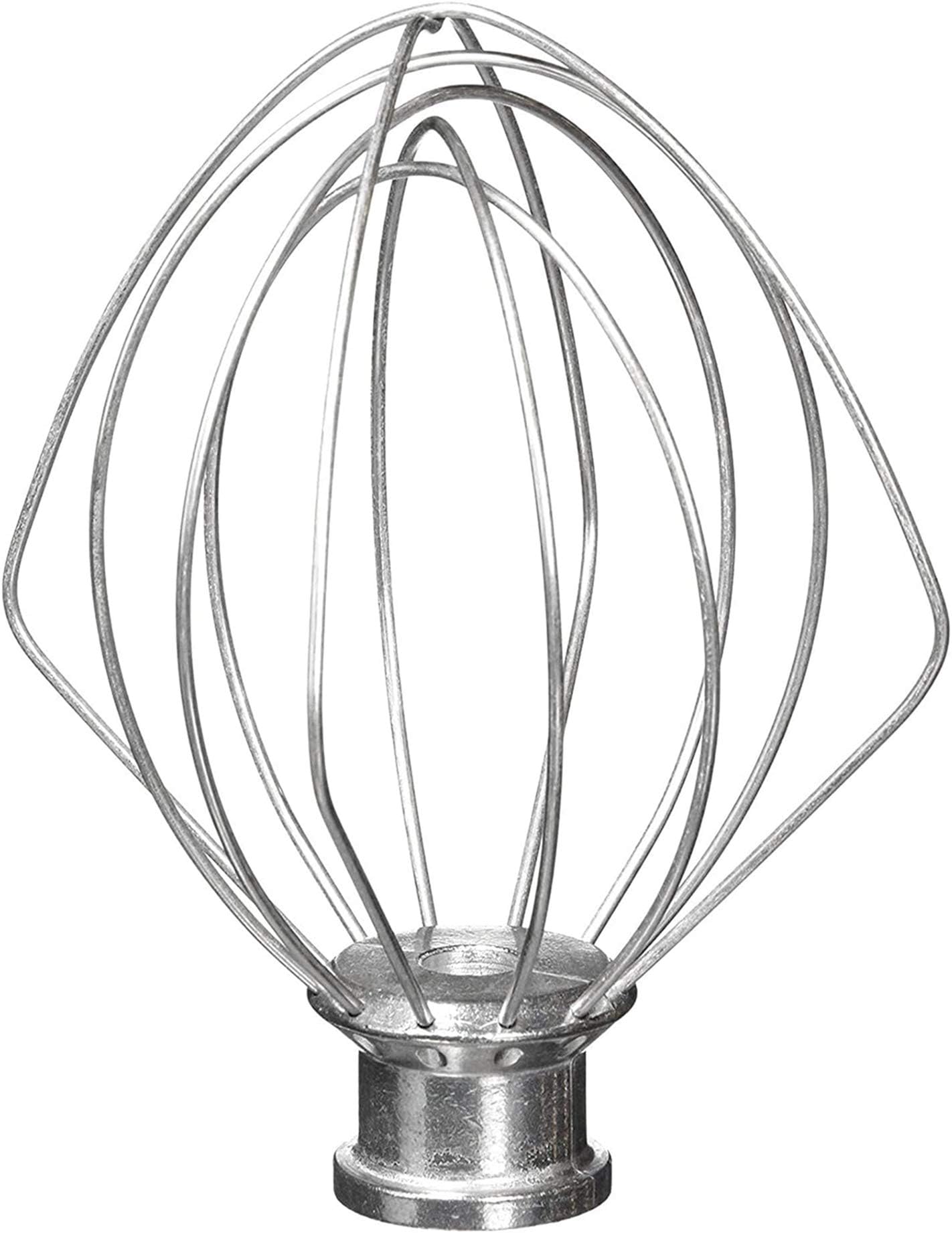 K45WW Wire Whip for KitchenAid Tilt-Head Mixer,6-Wire Whisk Attachment Replacement for 4.5QT/5QT Models K45SS KSM110 KSM75 KSM90 KSM100, Aluminum Head with Stainless Steel Wires, Hand Wash Only