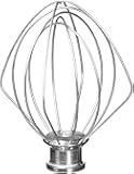 6-Wire Whip Attachment Fits KitchenAid Tilt-Head Stand Mixer Replace K45WW, Stainless Steel, Egg Heavy Cream Beater, Cakes Mayonnaise Whisk