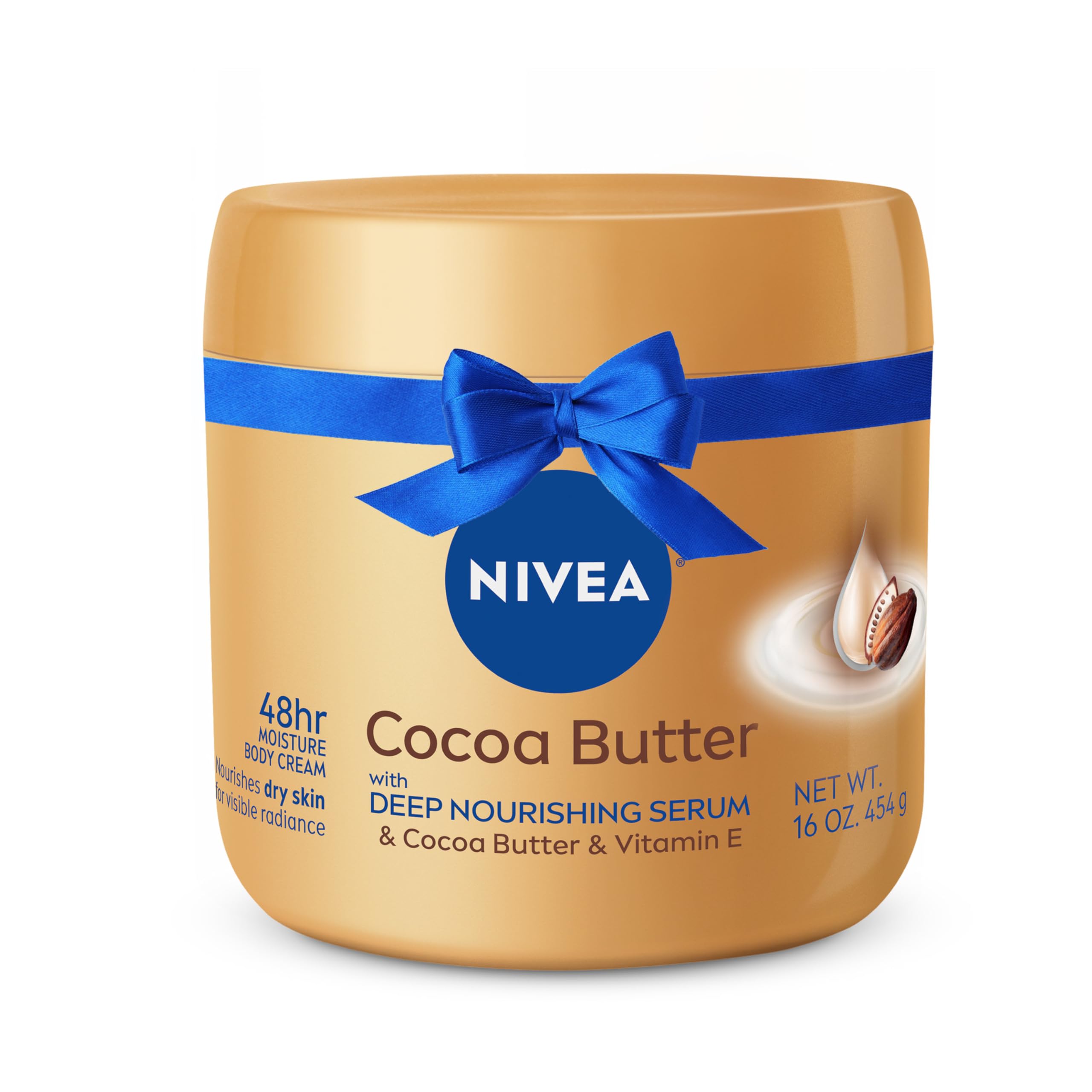 NIVEA Cocoa Butter Body Cream with Deep Nourishing Serum, Holiday Gifts for Women, 16 Oz