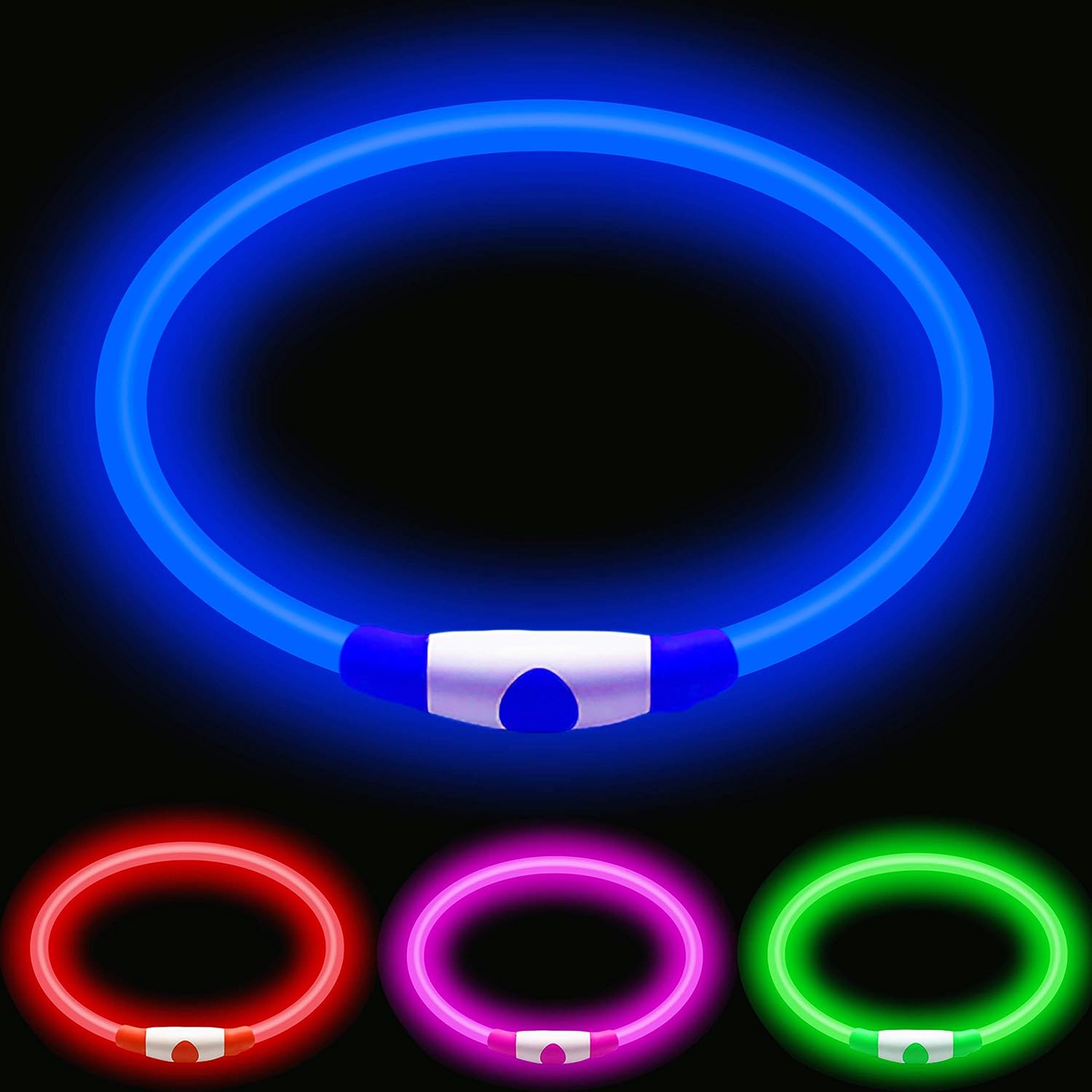 luce ricaricabile per collare per cani