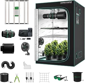 MARS HYDRO 4x4 Grow Tent Kit with FC-E4800 WiFi Control System